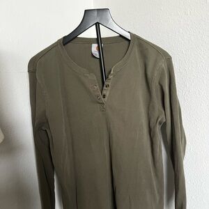 Carhartt ribbed knit Henley olive green XL